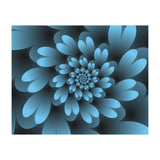 Blue Floral Satin (Print Only) thumbnail