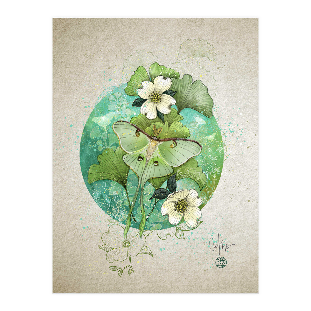 Luna Moth  (Print Only)