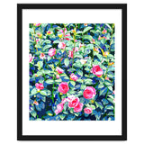 Winter Rose | Botanical Floral Garden | Boho Vintage Plants Meadow Roses Painting thumbnail