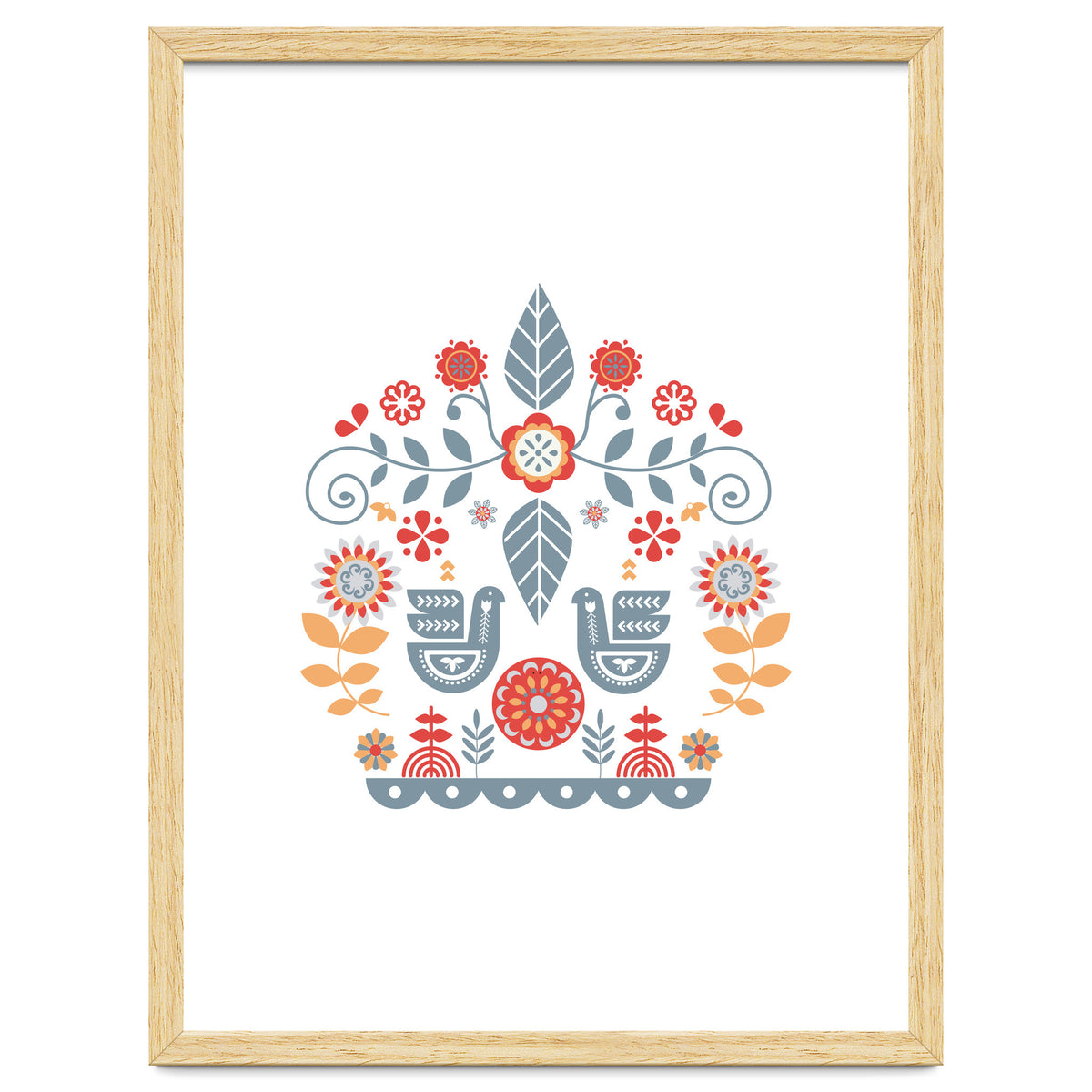 Scandinavian Folk Art Pattern