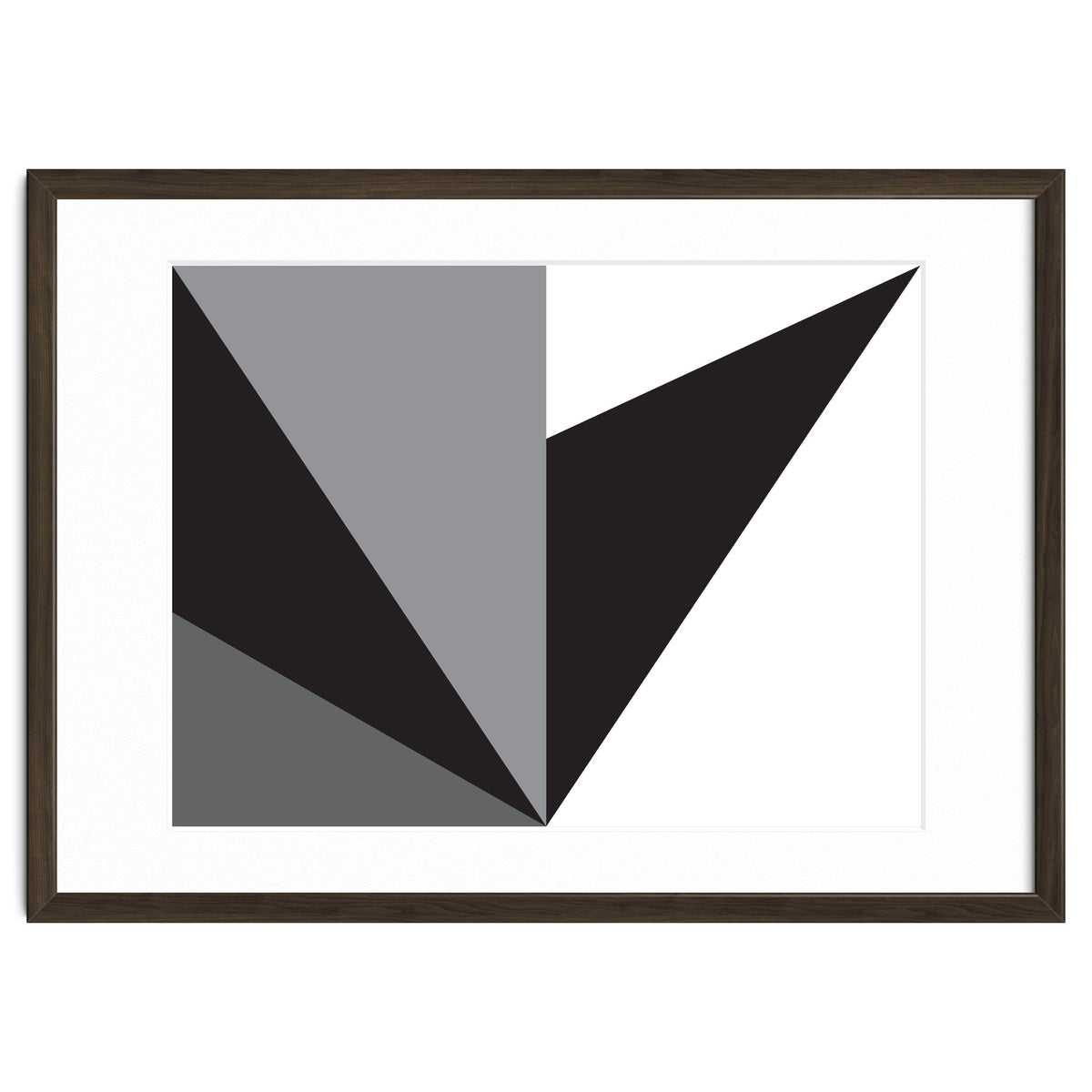 Geometric Shapes No. 76 - black, white & grey