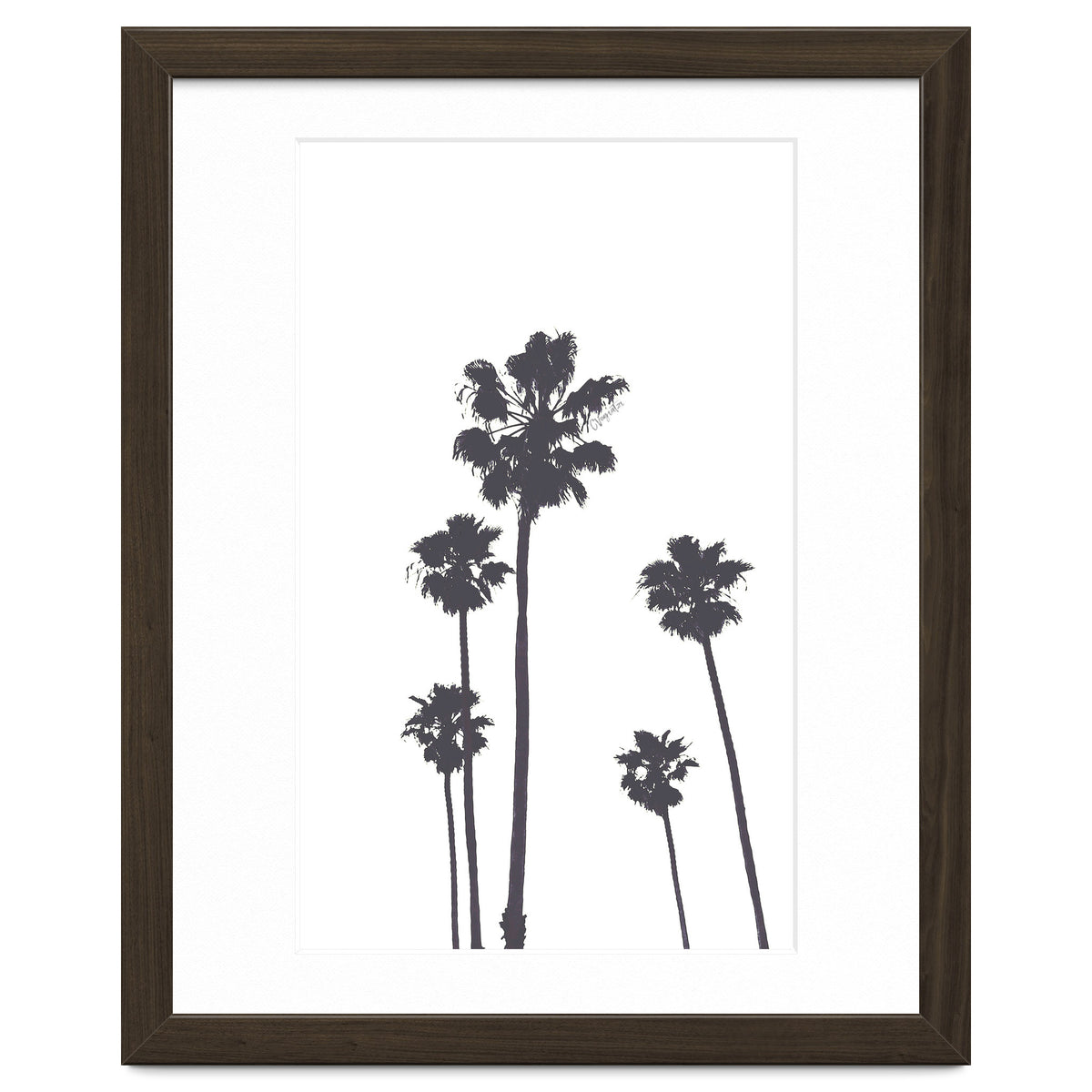 Palms & Sunset-Minimal B&W 2