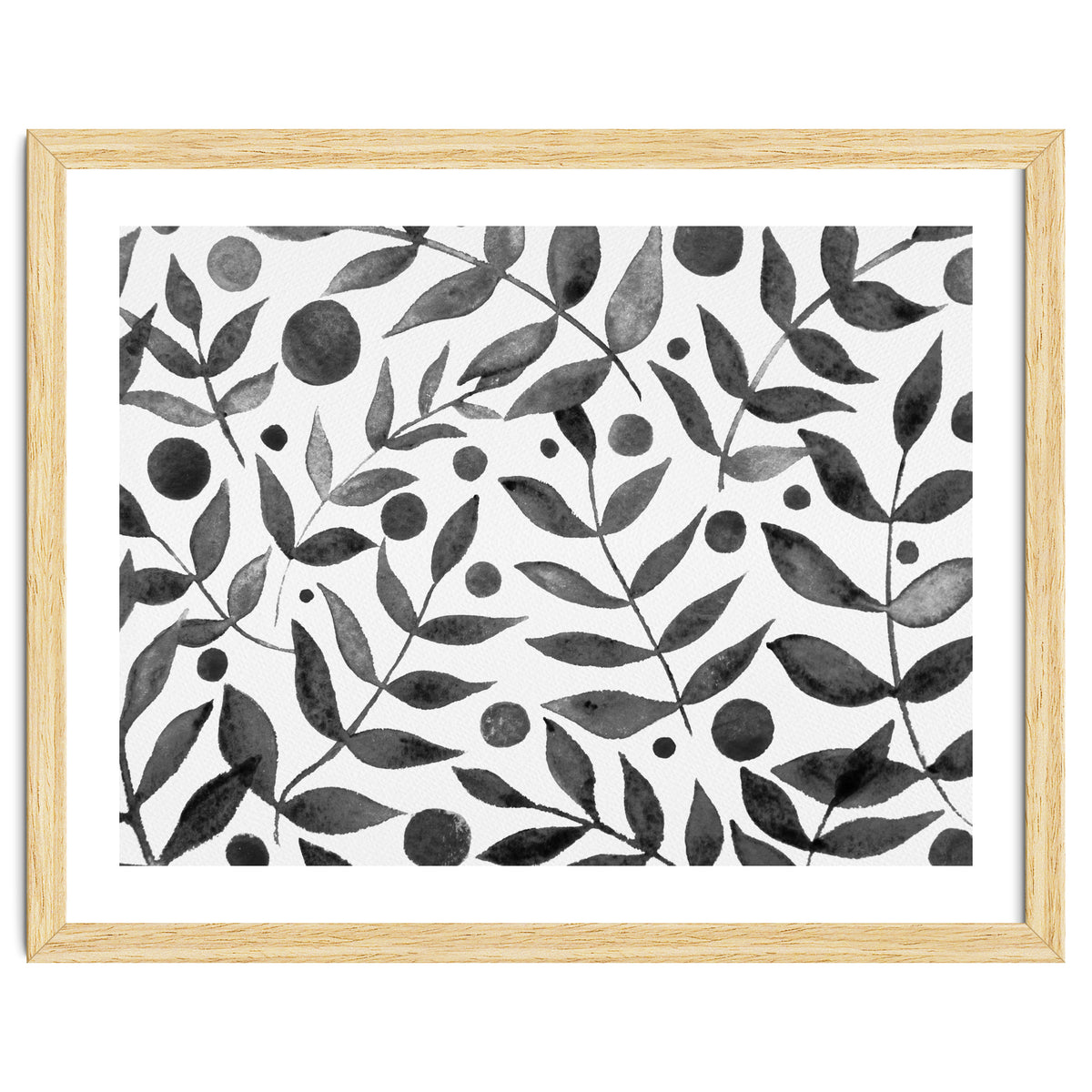 Watercolor Black Branches