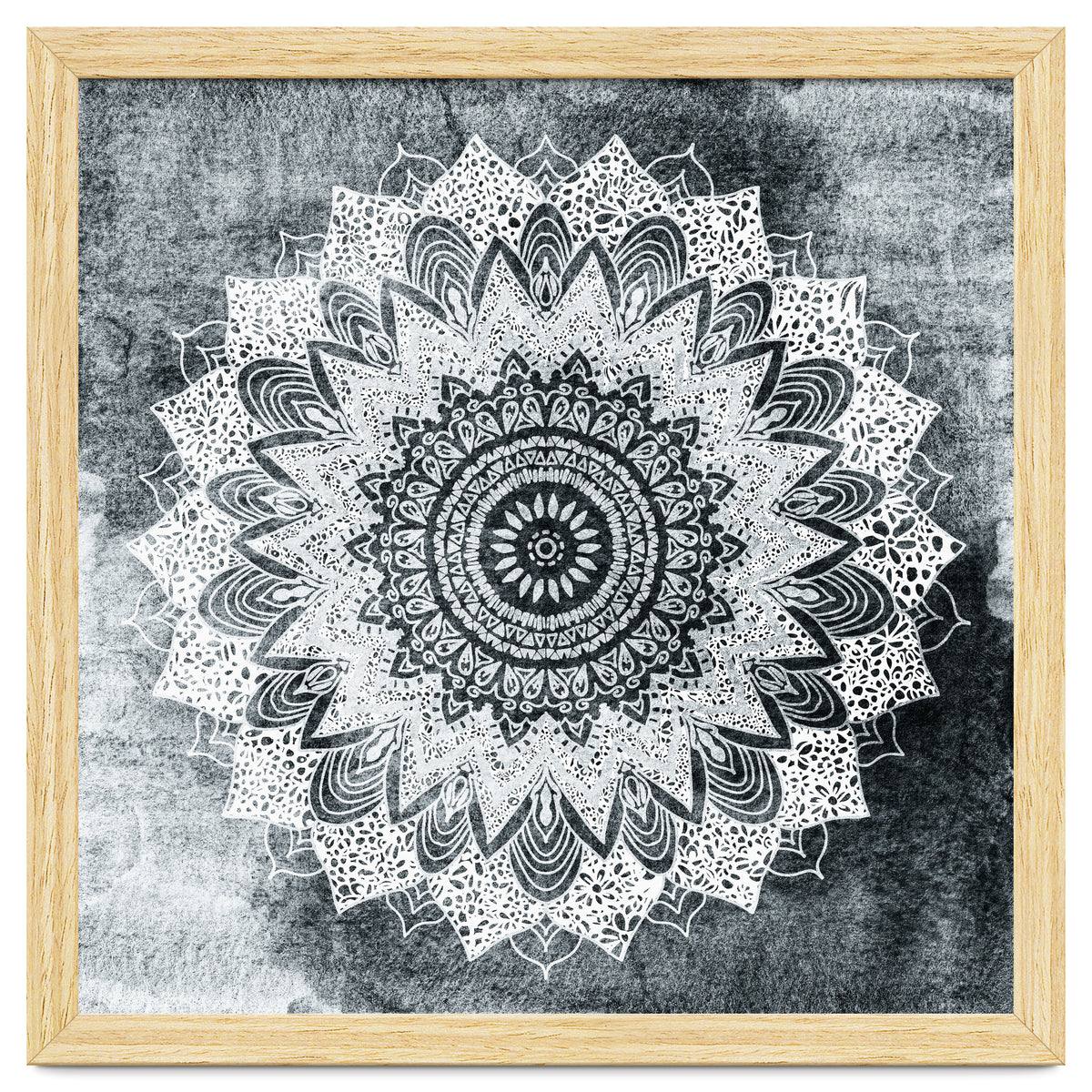 Bohochic Mandala In Gray