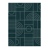 My Favorite Geometric Patterns No.26 - Green Tinted Navy Blue (Print Only) thumbnail