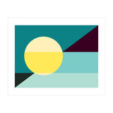 Geometric Shapes No. 3 - teal, purple & yellow (Print Only) thumbnail