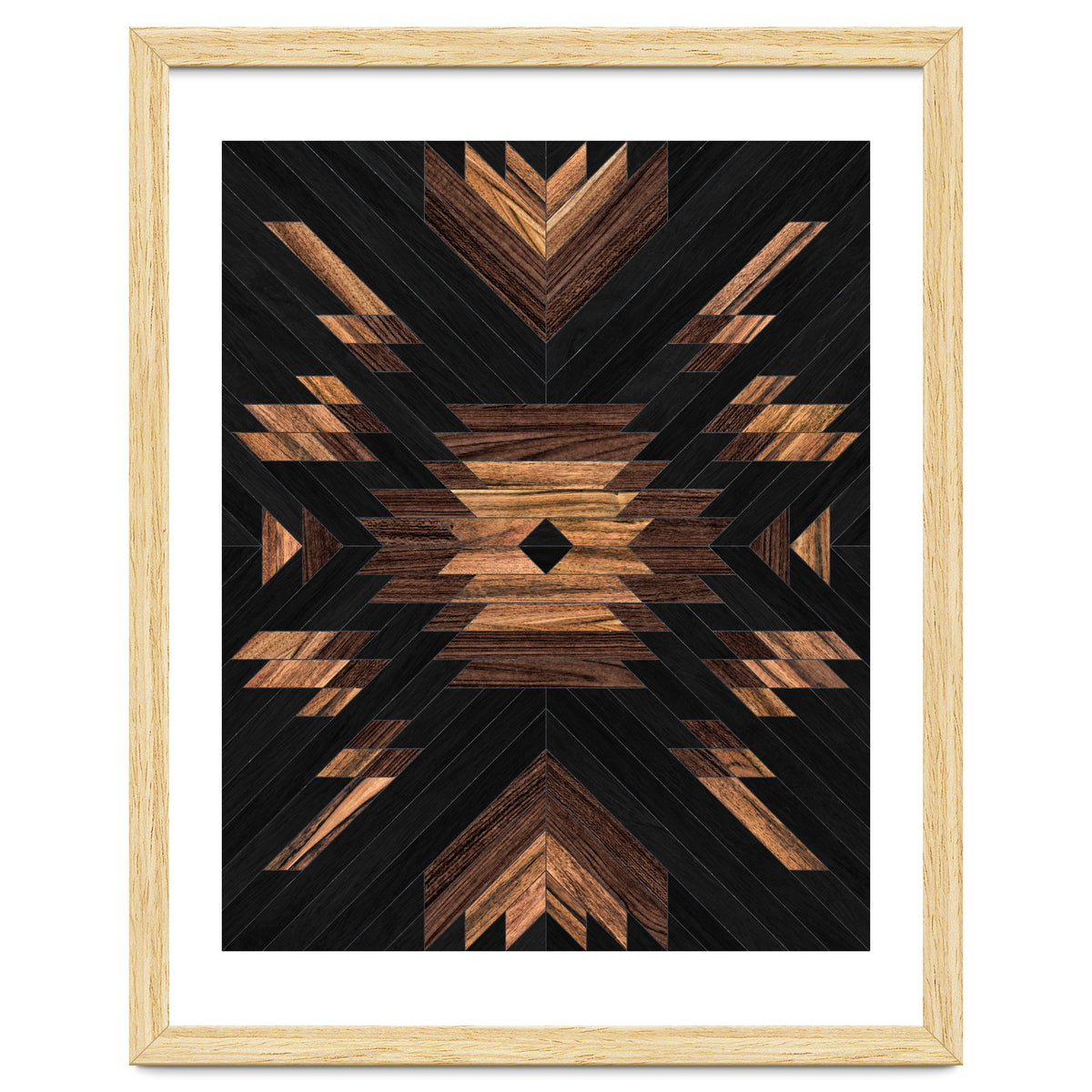 Urban Tribal Pattern No.7 - Aztec - Wood