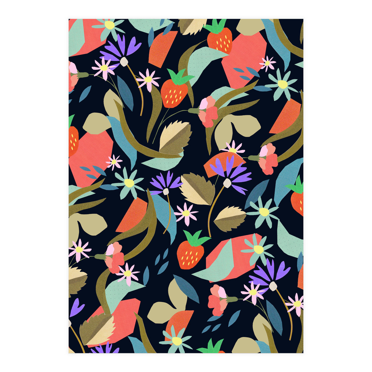 strawberry flower (Print Only)