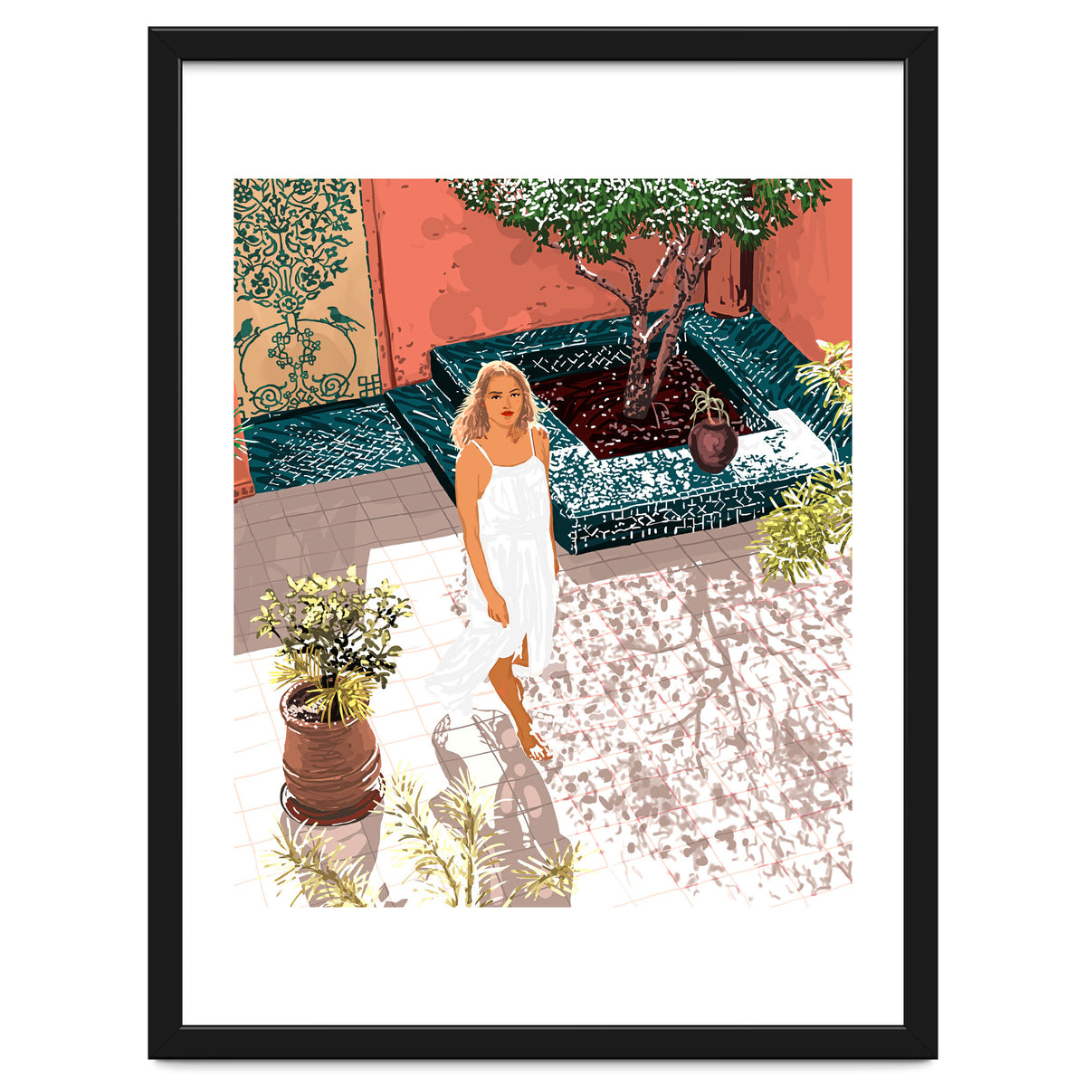 Soaking up the Sun | Bohemian woman Palace Architecture | Buildings Travel Fashion Urban Jungle