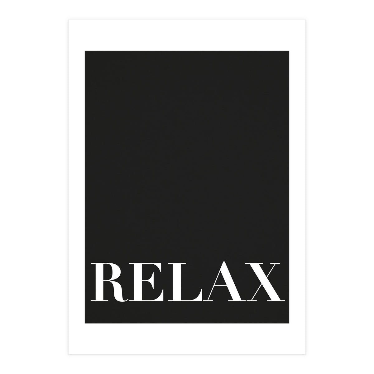 Relax Black (Print Only)
