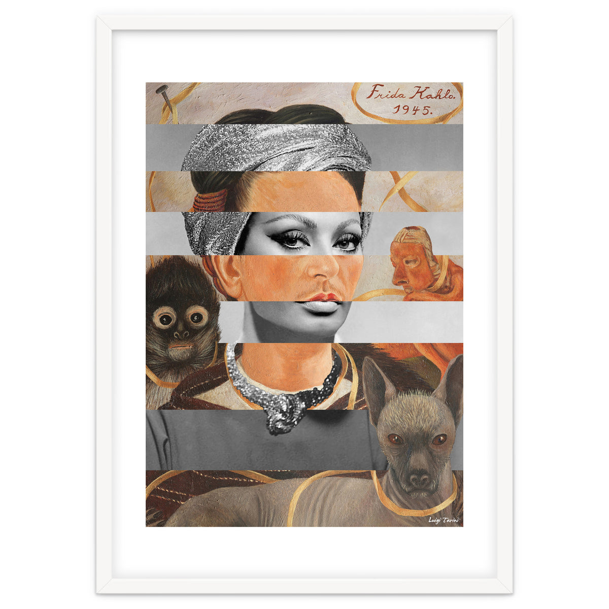 Self Portrait By Frida Kahlo & Sophia Loren