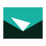 Geometric Shapes No. 57 - turquoise & black (Print Only) thumbnail