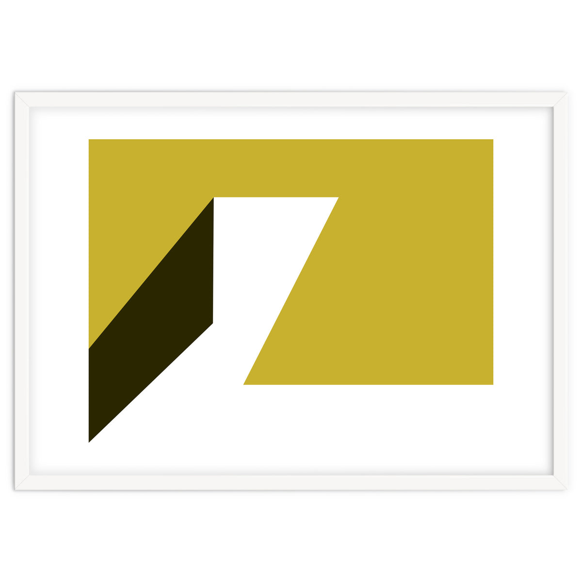 Geometric Shapes No. 78 - mustard, black & white