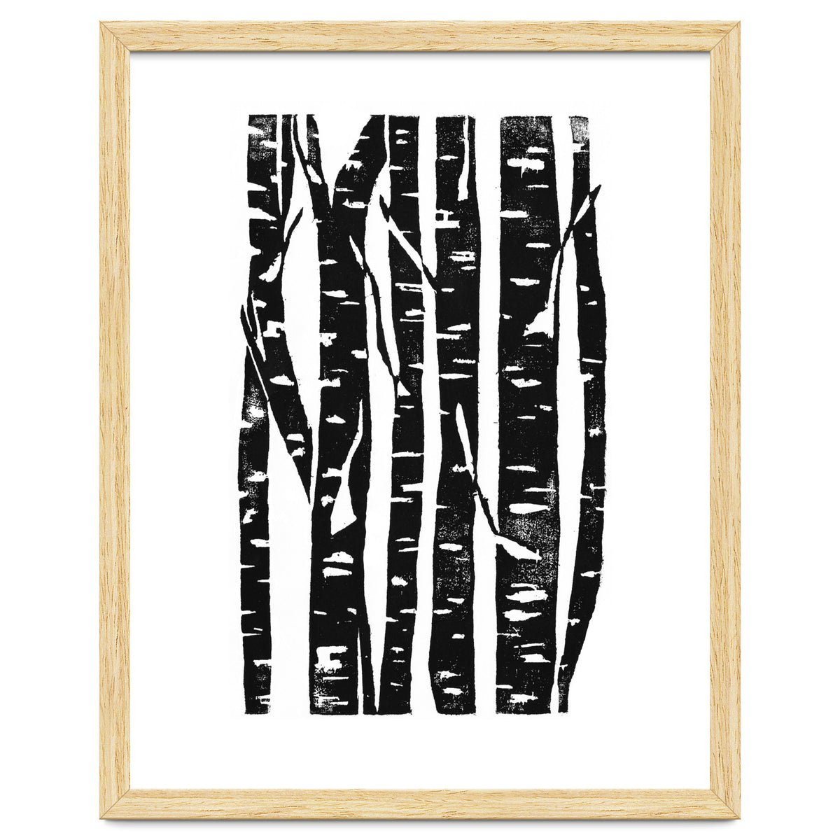 Woodcut Birches