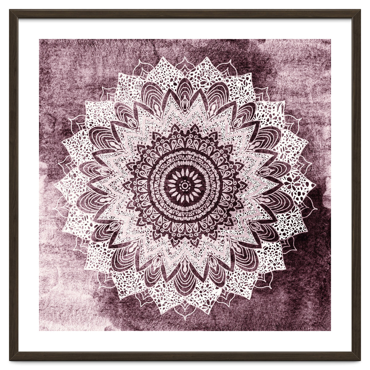 Bohochic Mandala In Burgundi