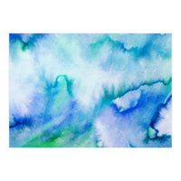 Watercolor turquoise tie-dye (Print Only)