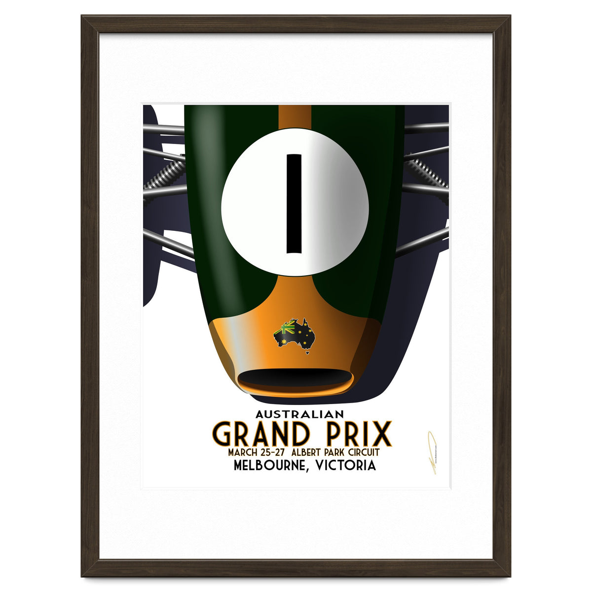 Australian Grand Prix Art Deco poster