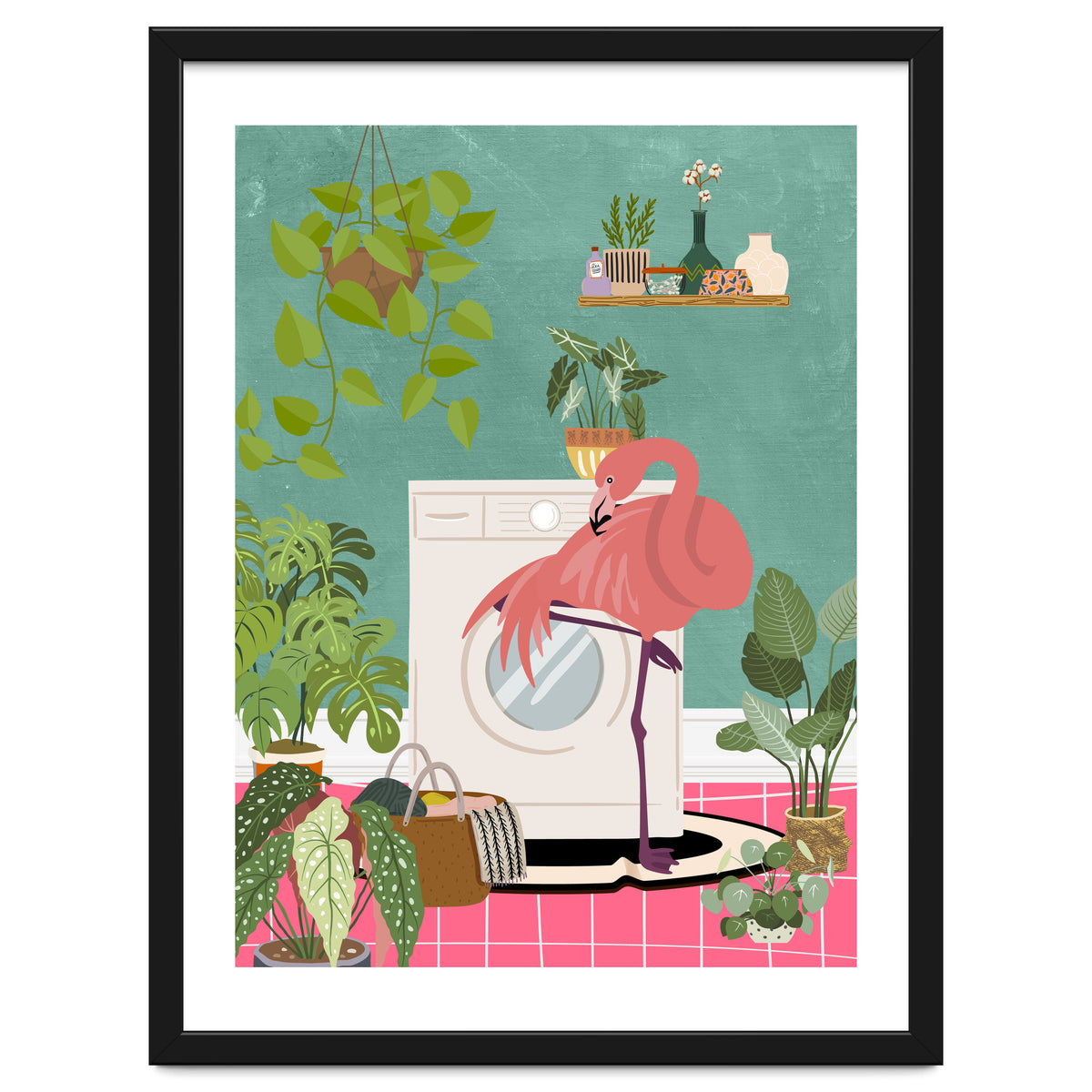 Flamingo in My Laundry Room