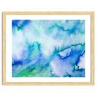 Watercolor turquoise tie-dye