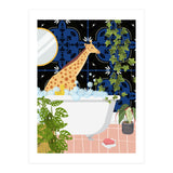 Giraffe Taking a Bubble Bath (Print Only) thumbnail