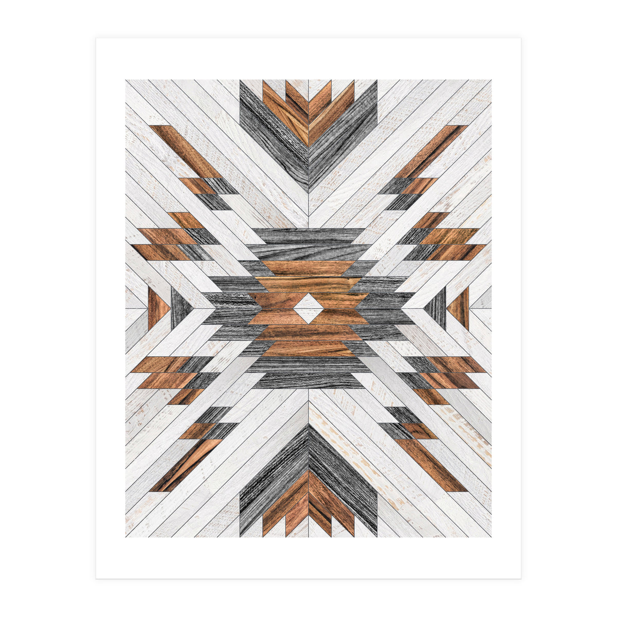 Urban Tribal Pattern No.8 - Aztec - Wood (Print Only)