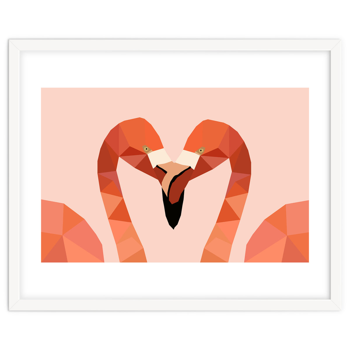 Flamingo Bird Low Poly Art