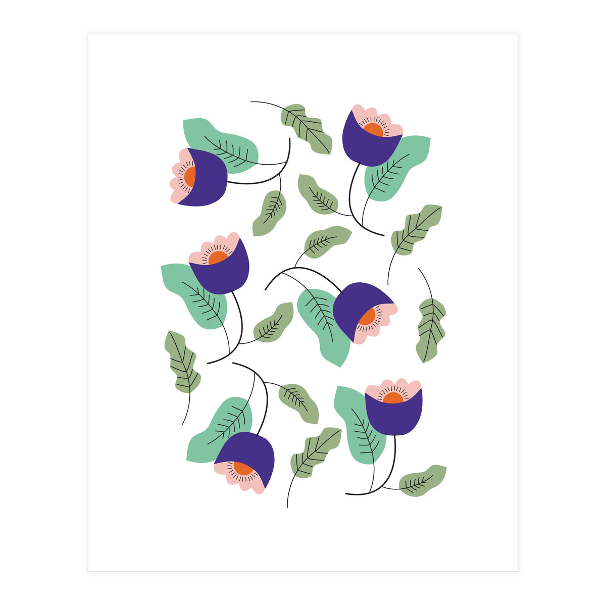 Shine And Rise Flowers Rgb (Print Only)