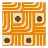 70s Curve Lines Orange Brown  (Print Only) thumbnail