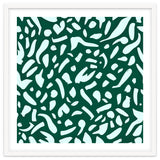 Deep Emrald | Green Terrazzo Pattern | Fun Funky Eclectic Modern Boho Painting thumbnail