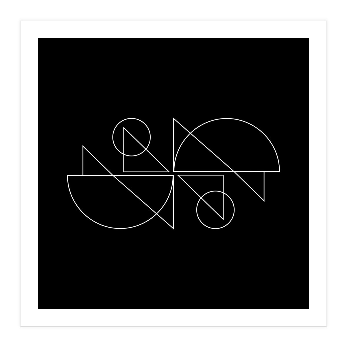 Tandem Cyclists | modern geometric (Print Only)