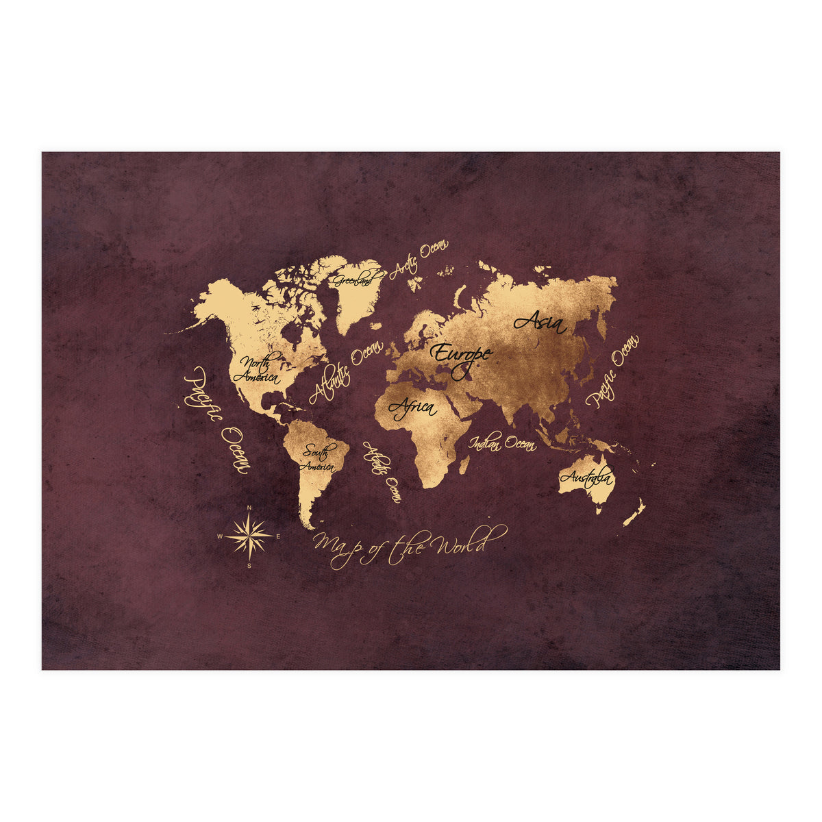 Word Map Gold Dark (Print Only)