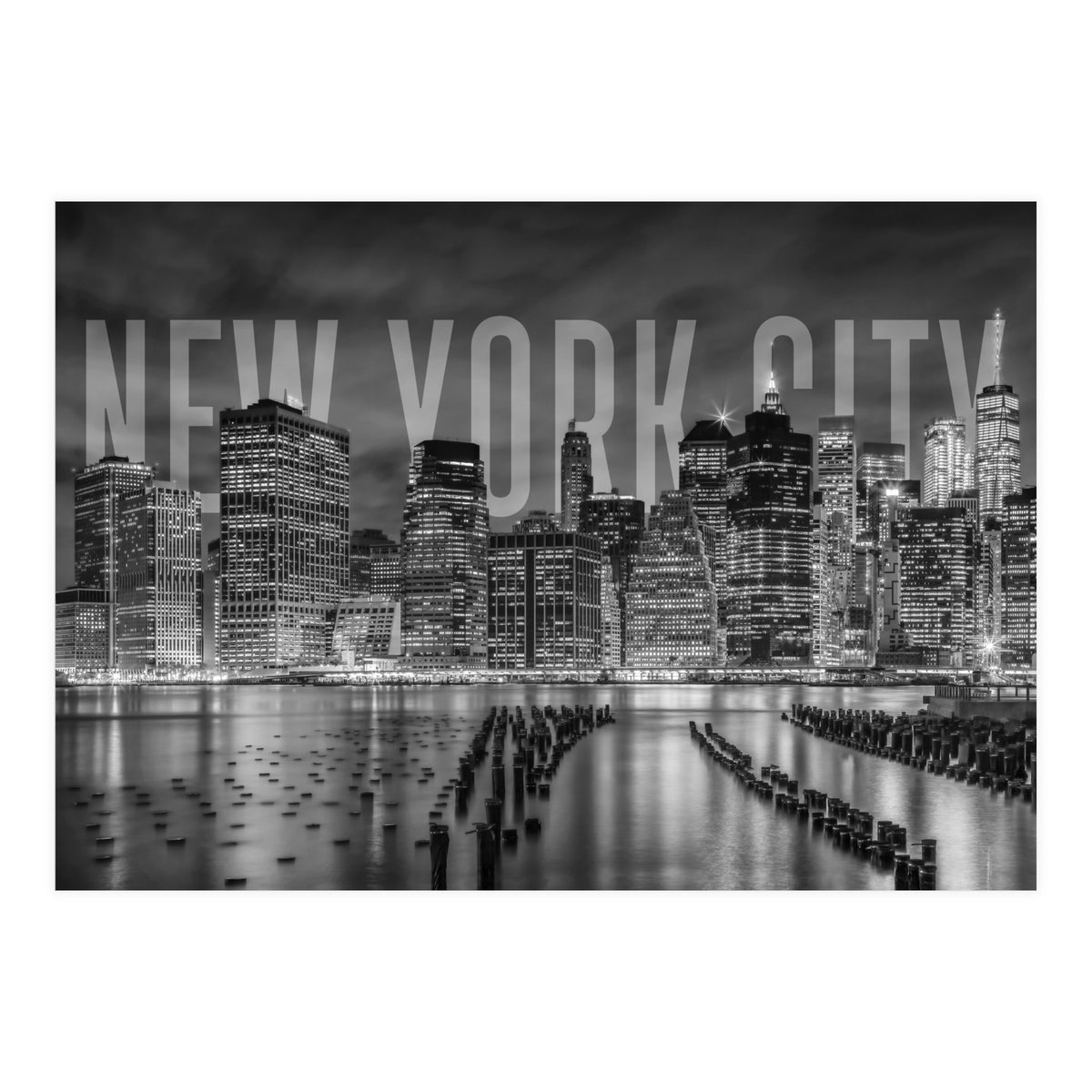 NEW YORK CITY Skyline | Monochrome (Print Only)