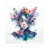 Watercolor Tropical Woman #16 (Print Only) thumbnail