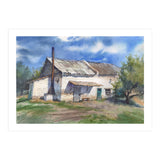 Country house. Watercolor painting art. (Print Only) thumbnail