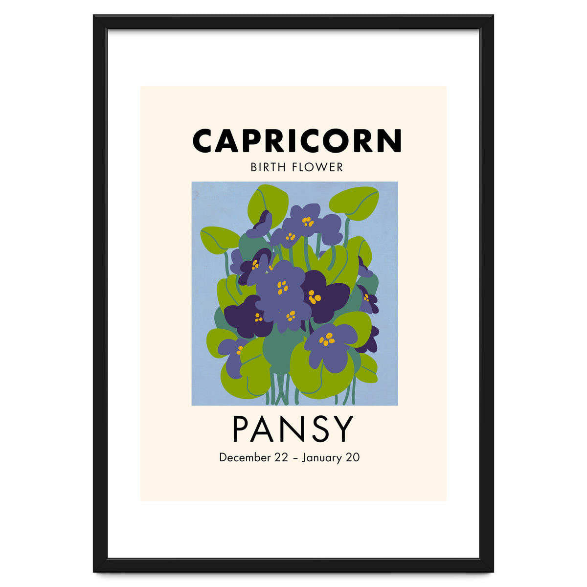 Capricorn Birth Flower Pansy