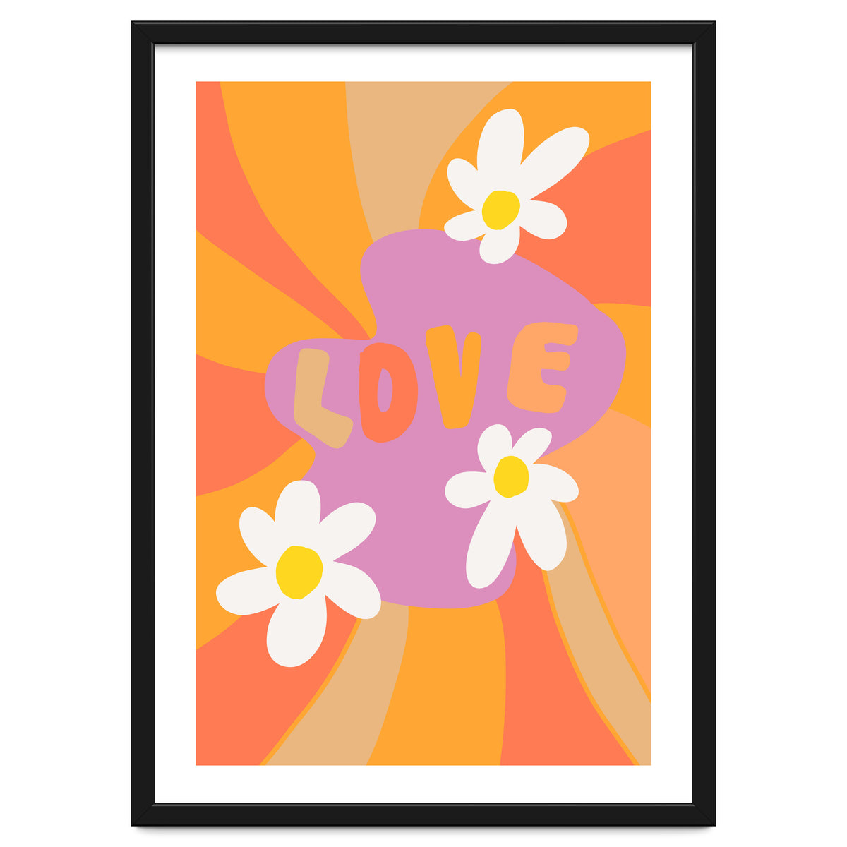 Love 60s 70s Daisy Sunshine
