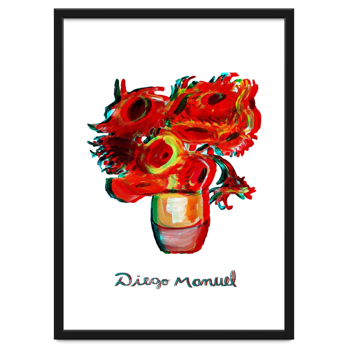 Florero Fondo Blanco 3d 2