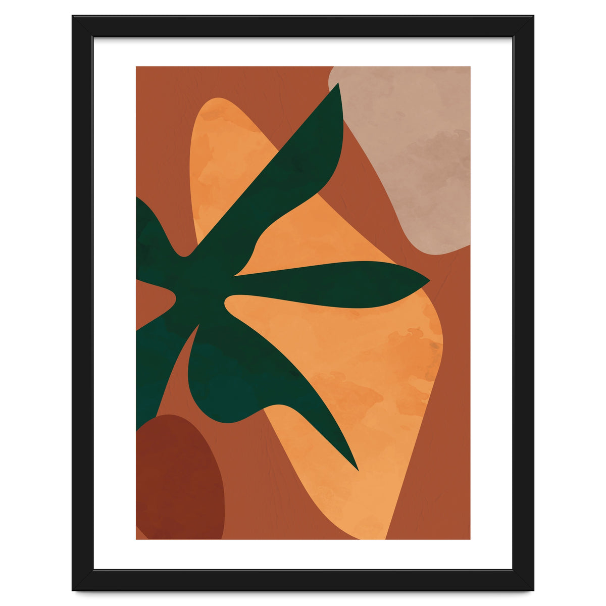 Abstract Bohemian Terracotta Plant
