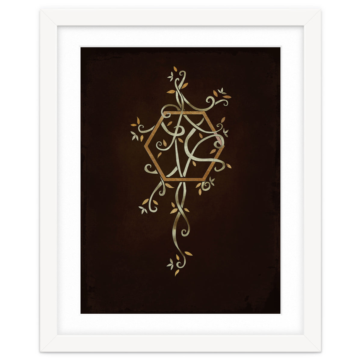 Flowering golden hexagon