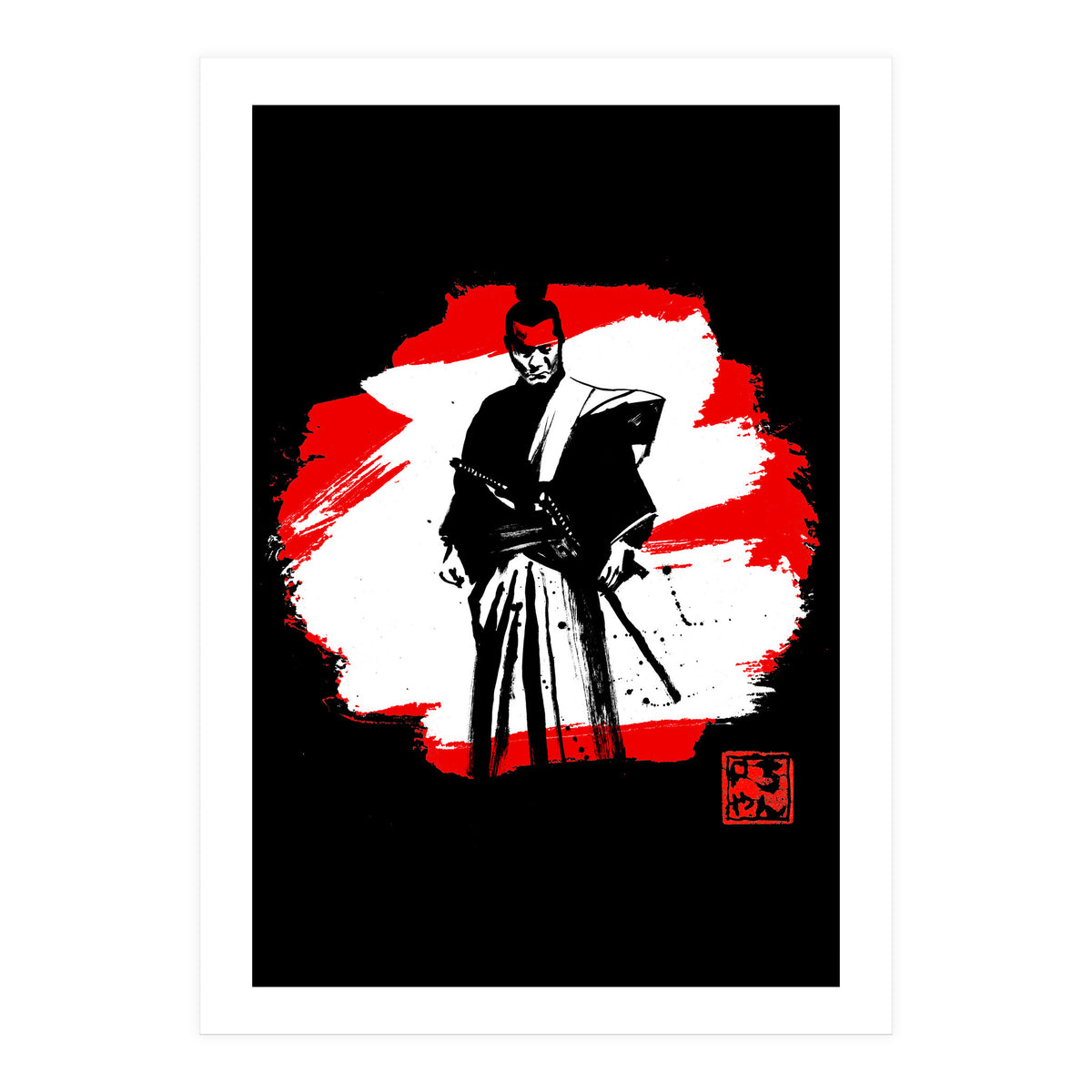 Samurai In Red 02 (Print Only)
