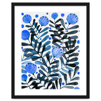 Flowers And Foliage Blue
