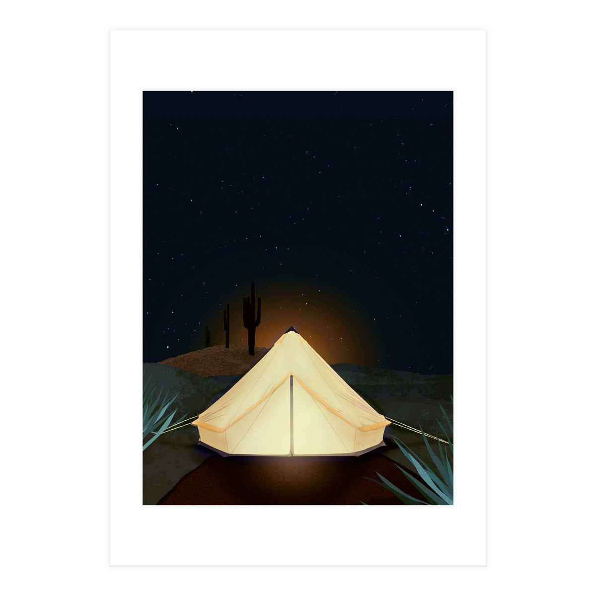 Tent at Night (Print Only)