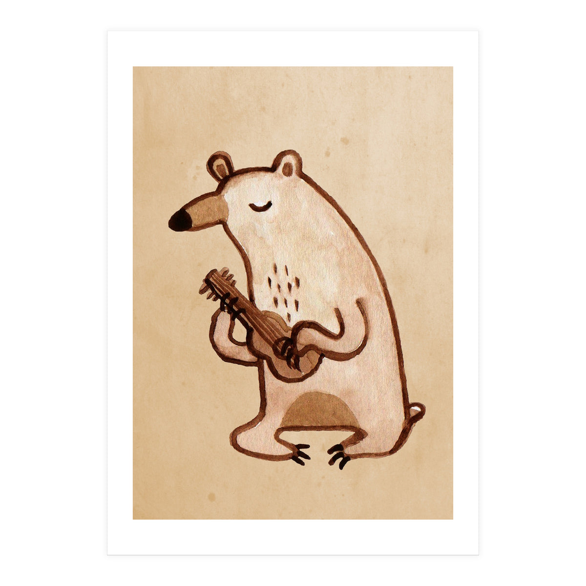 Ukulele Bear (Print Only)