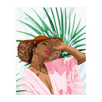 Sunshine in My Soul | Black Woman Tropical Travel | Modern Boho Palm Summer Vacation Fashion (Print Only)
