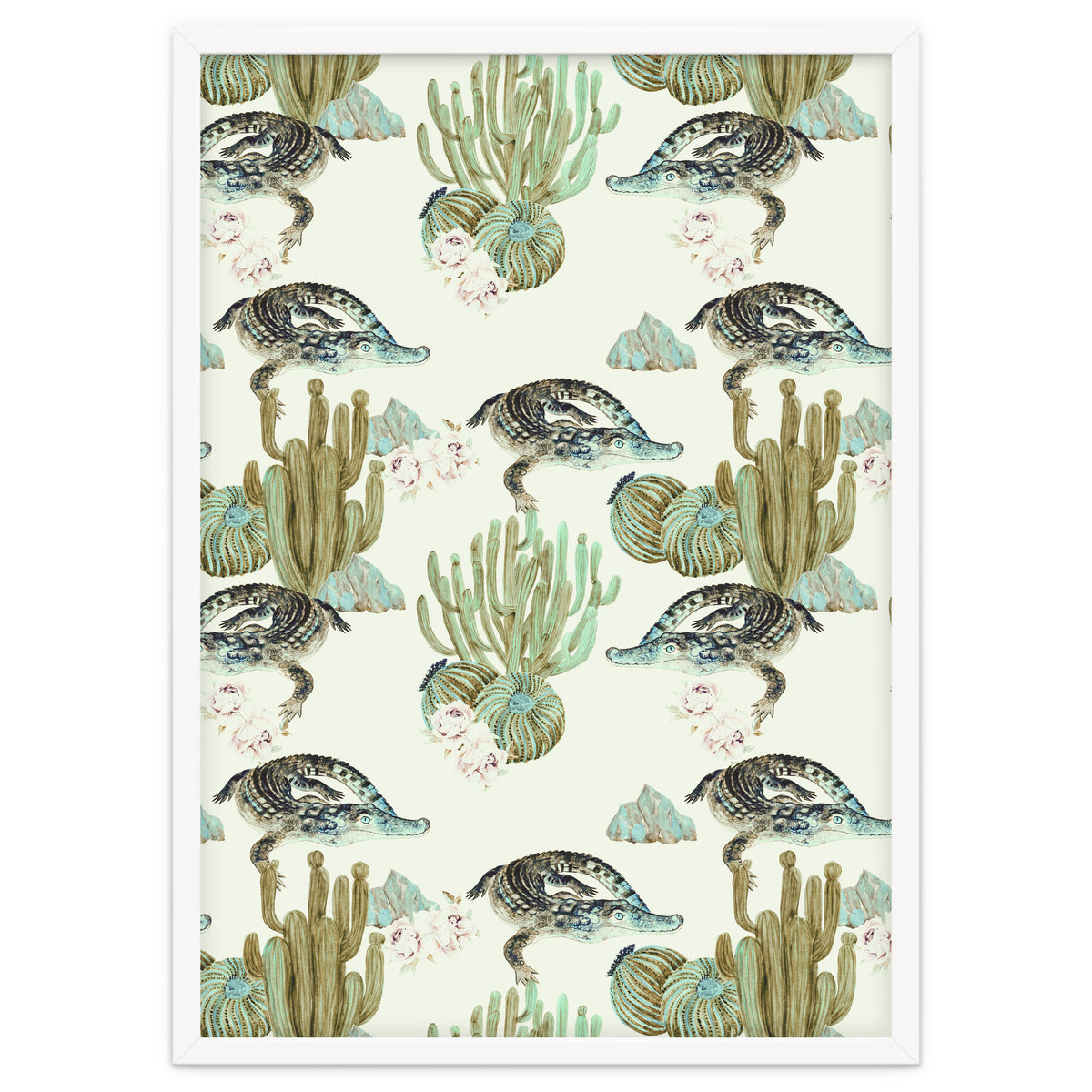 Crocodile pattern on the cactus