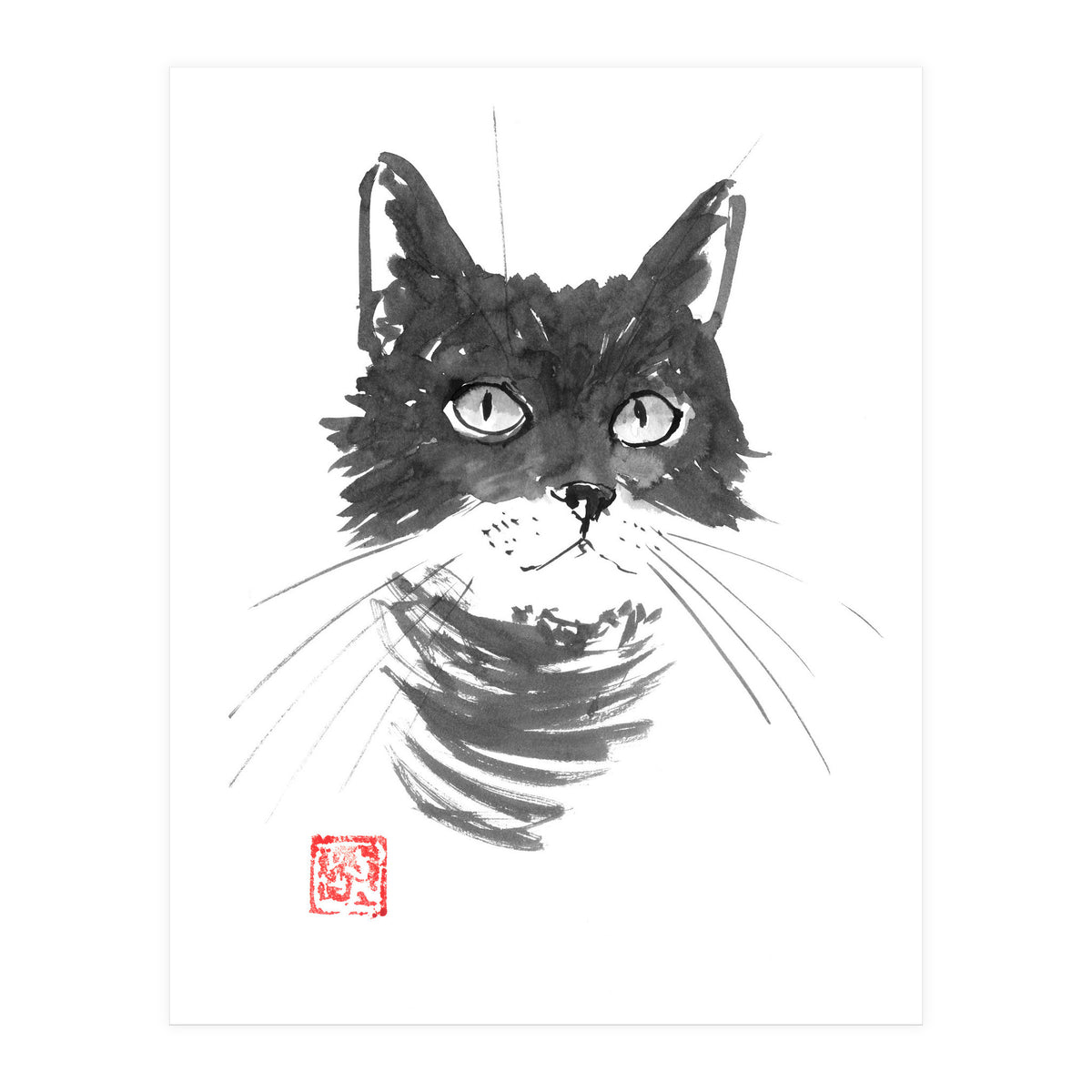 Chat Gris (Print Only)
