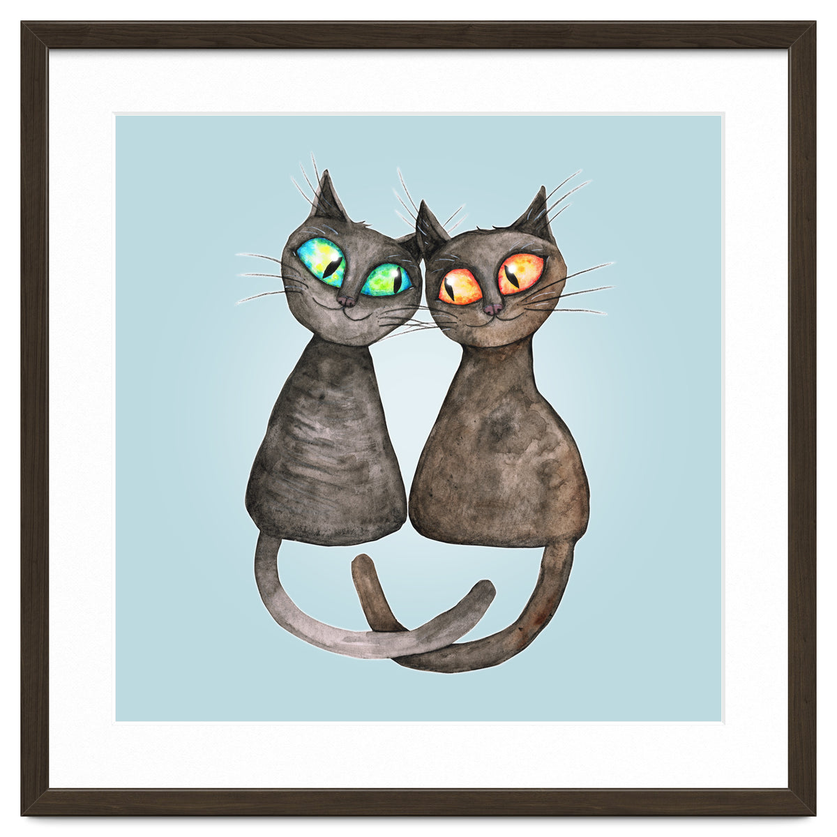 Two cute loving cats