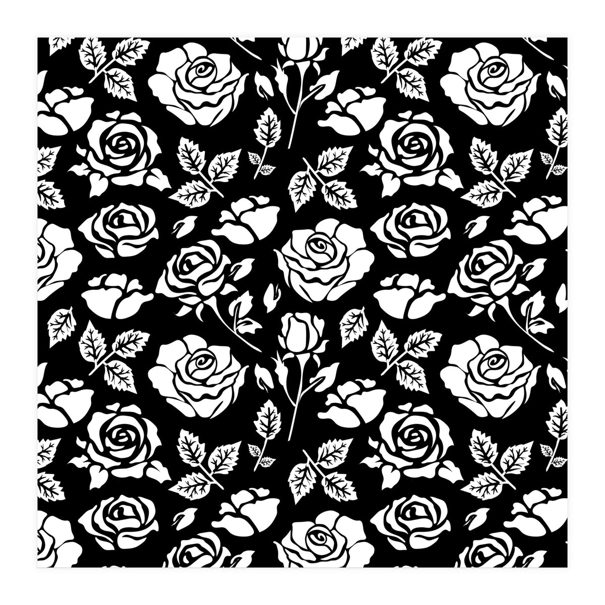 White Rose #illustration #pattern (Print Only)