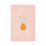Pink and orange botanical art (Print Only) thumbnail