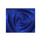 Blue Color Rose Spiral Pattern (Print Only) thumbnail